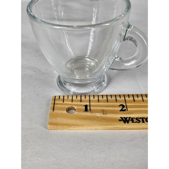SET OF 5 CLEAR GLASS ESPRESSO TEA CUPS – STANDARD SIZE - Picture 5 of 6